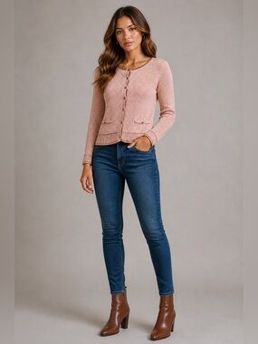 Vintage Marc Jacob's Pink Button-Up Cardigan